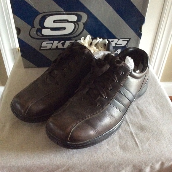 skechers leather sneakers